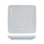 Thumbnail image #1 for International Tableware Paragon PA-2 Square Porcelain Saucer, 5-7/8" Case of 3 Dozen