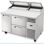 Thumbnail image #1 for True Mfg. - General Foodservice TPP-AT-60D-2-HC~SPEC3 60.25-Inch Pizza Prep Table, 1 Door, 2 Drawers, Self-Contained Refrigeration