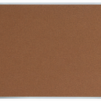 Thumbnail image #1 for AARCO Products DB3648 Bulletin Board, 48"W x 36"H, Natural Pebble Grain Cork, Satin Anodized Aluminum Frame