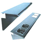 Thumbnail image #1 for Royal Range of California PS-30 Stainless Steel Front-Mount Plate Shelf, 8" W x 30" L, for Griddle or Broiler