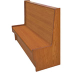 Thumbnail image #1 for Oak Street Shepard SHEP-7242-SGL-WSWB Single Booth, 72"L x 42"H, Wood Seat and Back, Closed Base, Oak Construction
