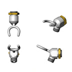 Thumbnail image #1 for T&S Brass B-0104-LF Wall Hook Outlet, 3/4-14 UN Male Outlet, 3/8 in NPT Female Inlet, Less Flange, Polished Chrome