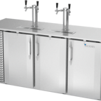 Thumbnail image #1 for Victory Refrigeration VDDN72HC-S 72" Direct Draw Beer Dispenser, 3 Half-Keg Capacity, 2 Towers with Dual Faucets, Stainless Steel Exterior