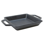 Thumbnail image #1 for TableCraft Products MSSKLT85 Square Melamine Skillet Server with Handles, Cast Iron Coating, 8-1/2" Case of 6