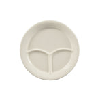 Thumbnail image #1 for CAC China Rec CMP-9 Round Ceramic Divided Plate, 9-1/2-Inch, 3 Compartments Case of 2 Dozen