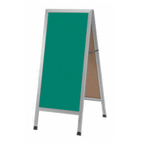 Thumbnail image #1 for AARCO Products AA-311SG A-Frame Sidewalk Chalkboard, Green Porcelain Board, Aluminum Frame, 18"W x 42"H
