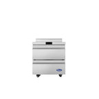 Thumbnail image #1 for Atosa AWF27D2 2-Drawer Stainless Steel Worktop Freezer, 27-1/2"W