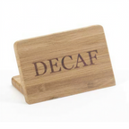 Thumbnail image #1 for Cal-Mil Bamboo 606-2 Decaf Beverage Sign, Printed, Finish, 3"W x 2"H Case of 12
