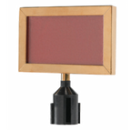 Thumbnail image #1 for AARCO Products Form-A-Line HSF811B Horizontal Sign Frame, 11-1/8"W x 8-5/8"H, Belt-Post Mount, Polished Brass