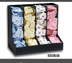 Thumbnail image #4 for Dispense-Rite GFBO-4BT 4-Section Black Polystyrene Packeted Condiment Organizer