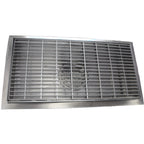 Thumbnail image #1 for IMC/Teddy LFT-3084-SQ Stainless Steel Floor Trough with Square Grid Grating, 84"W x 30"D x 4" Deep