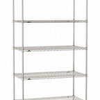 Thumbnail image #1 for Metro Super Erecta SE-1854S-86-S5 Stationary Starter Wire Shelving Unit, 54"W x 18"D x 86"H, 600 lb. capacity per shelf, 2000 lb. capacity per unit