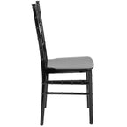 Thumbnail image #2 for Flash Furniture Hercules LE-BLACK-M-GG Black Resin Stacking Chiavari Chair, Ladder Back