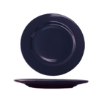 Thumbnail image #1 for International Tableware Cancun CA-21-CB 12" Round Ceramic Plate, Wide Rim, Rolled Edge, Cobalt Blue 1 Dozen