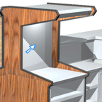 Thumbnail image #1 for La Rosa Refrigeration L-90161 Wall Panel with Soffit and Lights, Stainless Steel or Plastic Laminate