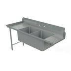 Thumbnail image #1 for Tarrison Products Ltd. TA-SPDT272L-KIT Soiled Dish Table, 2-Compartment, 72"W, Left-to-Right, 16-Gauge Stainless Steel