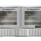 Thumbnail image #1 for Continental Refrigerator UC48SNGD Shallow-Depth Undercounter Refrigerator, 48"W, 2-Section, 2 Hinged Glass Doors, Stainless Steel