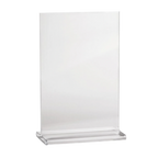 Thumbnail image #1 for TableCraft Products 85110 Two-Sided Clear Acrylic Menu Holder, 8.5 x 3 x 11 Inches Case of 12