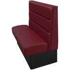 Thumbnail image #1 for Oak Street Luther LU-3042-SGL Single Upholstered Restaurant Booth, 30"L x 42"H, Channel Back
