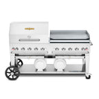 Thumbnail image #1 for Crown Verity Mobile Cooking CV-CCB-72RGP Mobile LP Gas Charbroiler, 81-Inch, 10 Burners, Stainless Steel