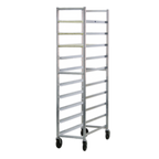 Thumbnail image #1 for New Age 6348 Mobile Aluminum Platter Rack, 10-Capacity, 6" Centers, End Loading, for 12" x 30" Platters