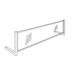 Thumbnail image #1 for Atlas Metal PRVC-5 Single-Sided Vertical Sneeze Guard Protector Case, Fixed Laminated Safety Glass, Stainless Steel Frame, 77"W