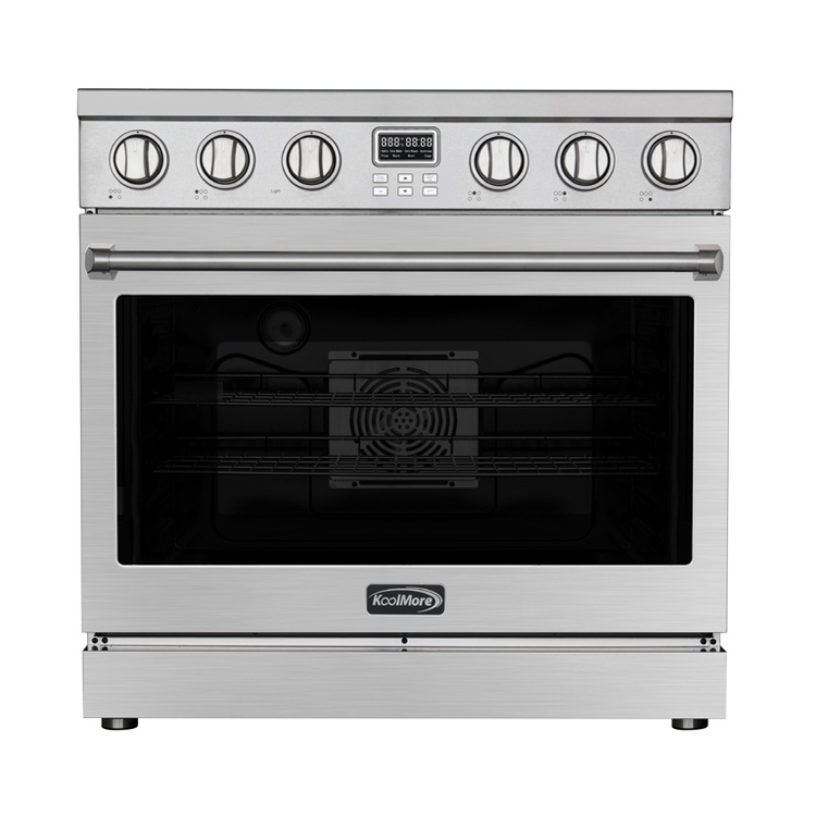 Product image #5 for KoolMore 36-Inch Professional Freestanding Electric Range with 6 Cu. Ft. Oven, 5 Elements, Digital Controls, Stainless Steel, 240V