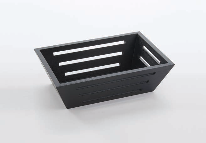 Product image #2 for American Metalcraft Rectangular Tapered Birch Bread Basket, 9-1/4 x 6-1/4 x 3 Inches