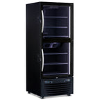 Thumbnail image #1 for Minus Forty / QBD 22-UDGH-L2-BK-BI Due North Minus forty Hybrid Refrigerator-Freezer, 2 Glass Doors, 10.74 cu. ft. Refrigerator/11.44 cu.