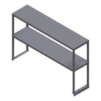 Thumbnail image #1 for Winholt Equipment SSTMDS-1560 Table-Mount Double Shelf, 60"W x 15"D, 16-Gauge Stainless Steel