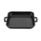 Thumbnail image #1 for G.E.T. CA-104-BK/BK/CC Mini Square Induction Grill Pan, 10 oz, Cast Aluminum with Ceramic Enamel, Black Case of 12