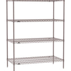 Thumbnail image #1 for Metro Super Erecta SE-1848K4-63-S4 Wire Stationary Starter Wire Shelving Unit, 48"W x 18"D x 63"H, 800 lb. capacity per shelf, 2000 lb. capacity per