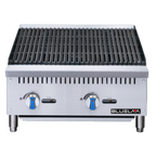 Thumbnail image #1 for Blue Air FSE LLC Blue lava (Blue air) BLCB24 Countertop Gas Charbroiler, Stainless Steel, Manual Radiant, 24"W