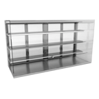 Thumbnail image #1 for RPI Industries Vienna VIDD5-34-R-SQ Dry Countertop Pastry Display Case, 69-7/8" W, Full Service, 3 Adjustable Shelves, Stainless Steel