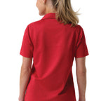Thumbnail image #2 for Chef Works Z650W-RED-4XL Women's Red Polyester Collared Polo Shirt, 4XL