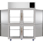 Thumbnail image #2 for QualServ (Middleby) UCRP249-GS71A U-Line Corporation (Middleby) Pass-Thru Reach-In Refrigerator, 2-Section, 49 cu. ft., 4 Half-Glass Front/4