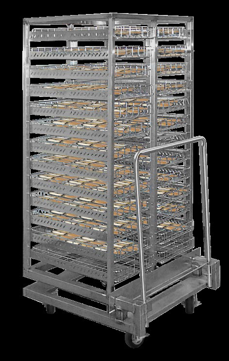 Product image #6 for FWE End-Loading Rethermalizer-Holding Roll-In Rack for 26 Wire Baskets