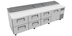 Thumbnail image #11 for True 119-1/4-Inch 4-Section Pizza Prep Table with 1 Door, 6 Drawers, and Self-Contained Side-Mounted Refrigeration