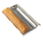 Thumbnail image #1 for Matfer Bourgeat 341716 Stainless Steel Round Bread Pan, 11-3/4"L x 2-3/4" Dia., Clip Opening/Closing