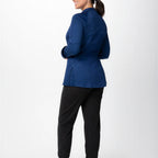 Thumbnail image #2 for Chef Works CBZ02W-OCB-3XL Women's Chef Coat, Ocean Blue, Raglan Long Sleeve, Center Zipper, 3XL
