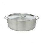 Thumbnail image #1 for Libertyware BZR18H 18 qt Aluminum Brazier, 16-1/2 in. Diameter x 6-1/2 in. H, with Cover