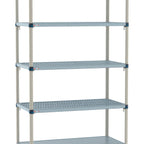 Thumbnail image #1 for Metro MetroMax Q MQ-1830GF-86-S5 Stationary Starter Polymer Shelving Unit, 5-Shelf, Louvered, 18"D x 30"W x 86"H