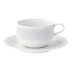 Thumbnail image #1 for 1880 Hospitality Manhattan by Oneida® L5650000500 6-1/4-Inch Porcelain Coupe Saucer, Round, Warm White Case of 4 Dozen