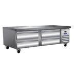 Thumbnail image #1 for Valpro Commercial Refrigeration VP Series VPCB-74C 74" Stainless Steel Refrigerated Chef Base, 4 Drawers