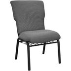 Thumbnail image #1 for Flash Furniture EPCHT-117 Stacking Church Chair, 21"W, Upholstered Back and Seat, Black Marble