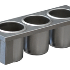 Thumbnail image #1 for Steril-Sil Company E1-BS3OE-SC-750 Drop-In Silverware Basket, 1/2-Size, 3-Compartment Stainless Steel
