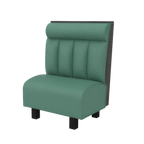 Thumbnail image #1 for ATSMFG ATS AT&S-ASD-K42-6CHHR GR6 Kevin Deuce Booth, single, 30" long x 42" high, 6-channel with Headroll back, removable sinuous spring seat with