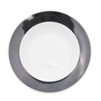 Thumbnail image #1 for CAC China Rainbow R-125-BLK Black Ceramic Pasta Bowl, 30 oz, 12-3/4" Diameter, Round, Rolled Edge 1 Dozen