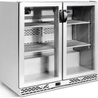 Thumbnail image #5 for BK Resources SSBB-2G-36 36-Inch Slimline 2-Door Glass Back Bar Refrigerator, Stainless Steel, Bottom-Mounted Refrigeration