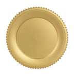 Thumbnail image #1 for Ten Strawberry Street Lacquer LACQ-BLMNT-MGLD 13" Round China Charger Plate, Belmont Matte Gold Case of 24
